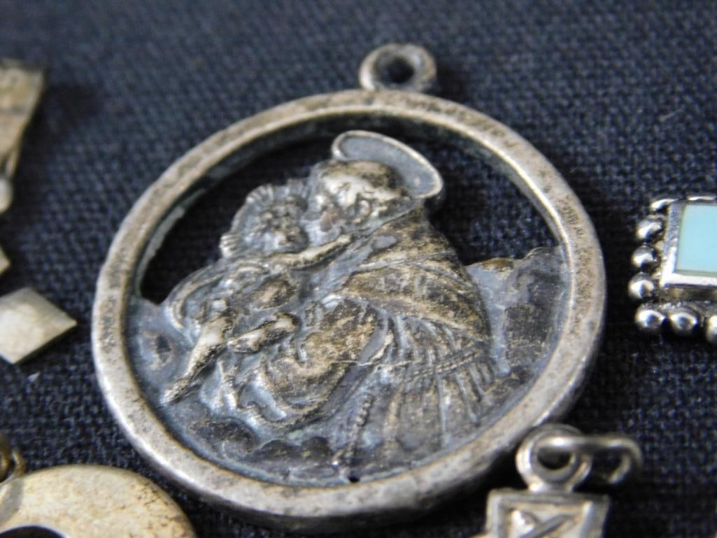 Sterling Silver - Religious Charms - 12 Pieces - 29.30 Gram TW - 3