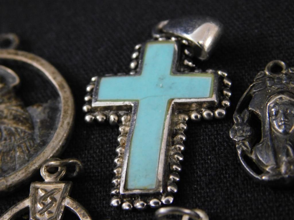 Sterling Silver - Religious Charms - 12 Pieces - 29.30 Gram TW - 4