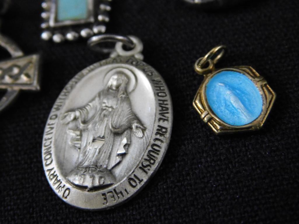 Sterling Silver - Religious Charms - 12 Pieces - 29.30 Gram TW - 8