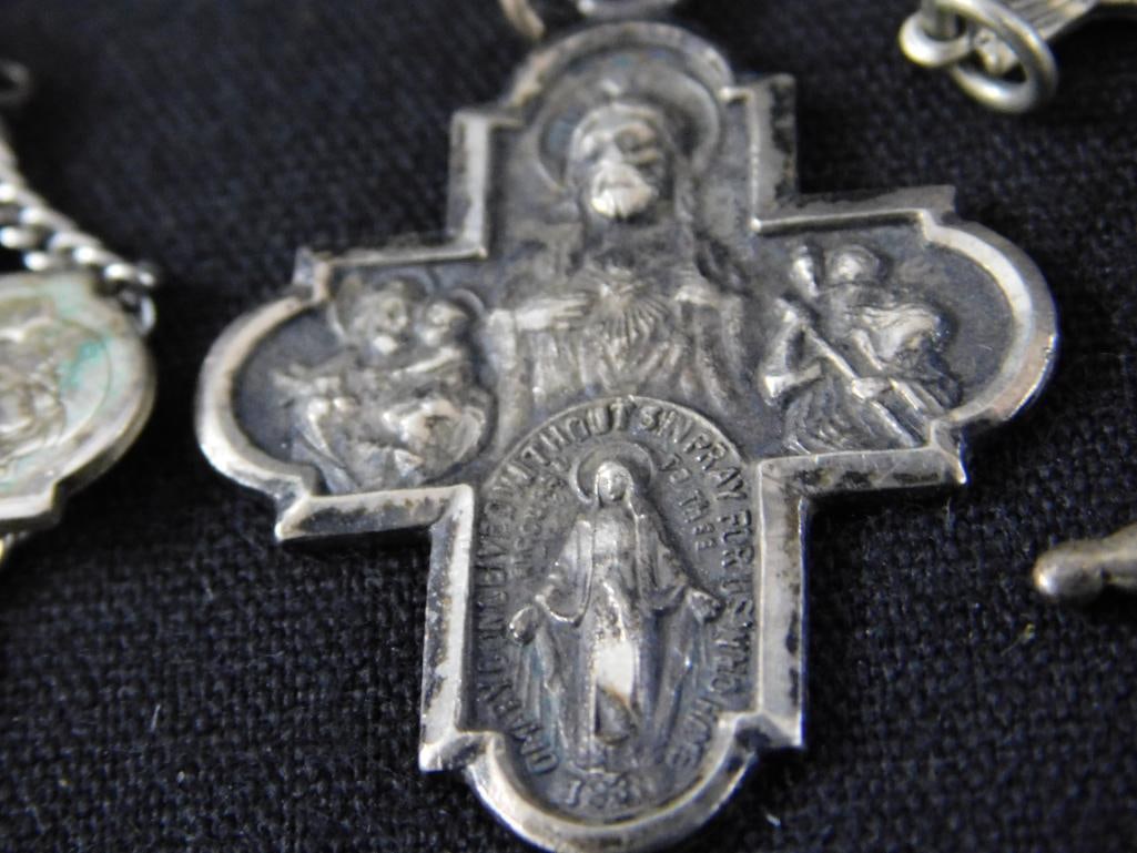 Sterling Silver - Religious Charms - 11 Pieces - 29.24 Grams TW - 6