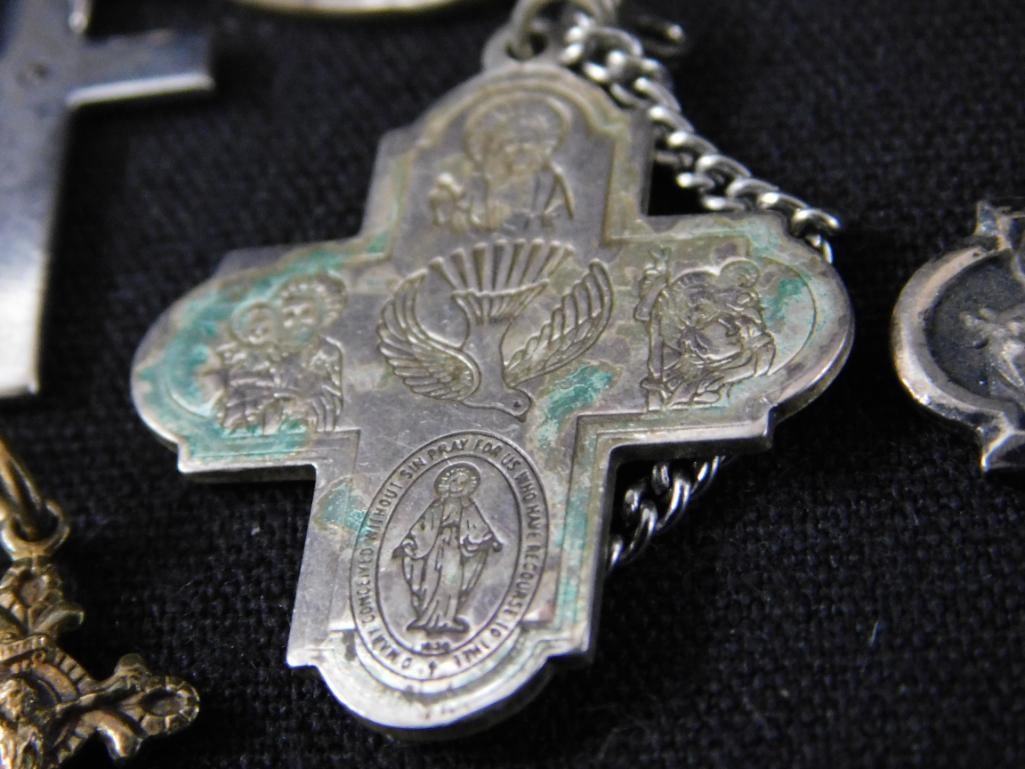 Sterling Silver - Religious Charms - 11 Pieces - 29.24 Grams TW - 7