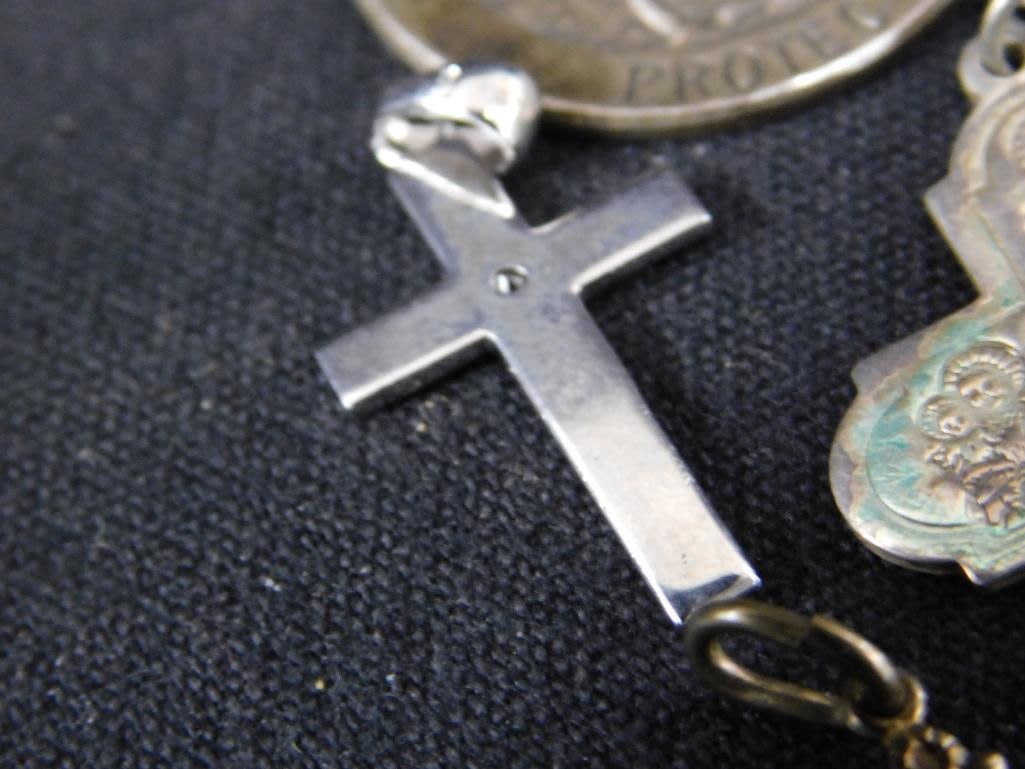 Sterling Silver - Religious Charms - 11 Pieces - 29.24 Grams TW - 8