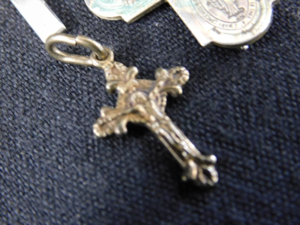 Sterling Silver - Religious Charms - 11 Pieces - 29.24 Grams TW - 9