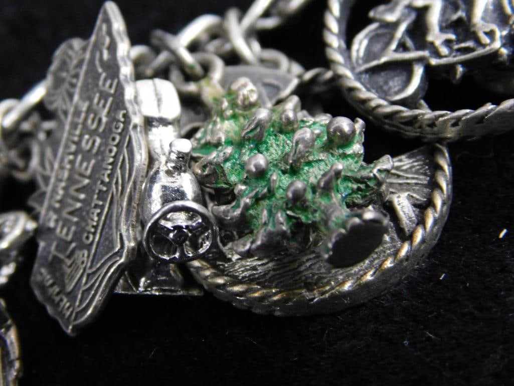 Sterling Silver - Charm Bracelet - 67.99 Grams TW - 5