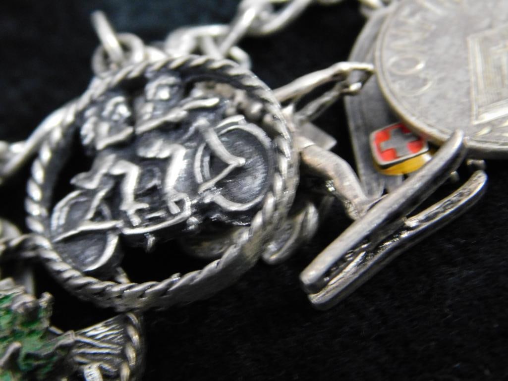 Sterling Silver - Charm Bracelet - 67.99 Grams TW - 6