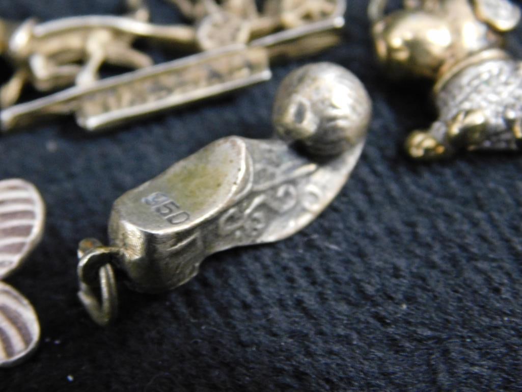 Sterling Silver - 12 Charms - 34.03 Grams TW - 12