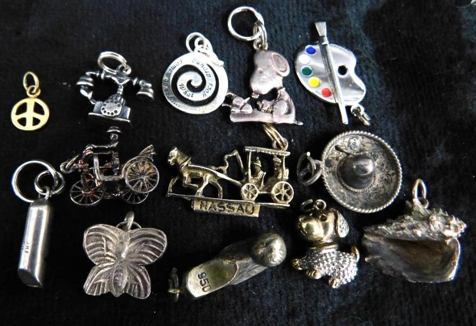 Sterling Silver - 12 Charms - 34.03 Grams TW (1 of 15)
