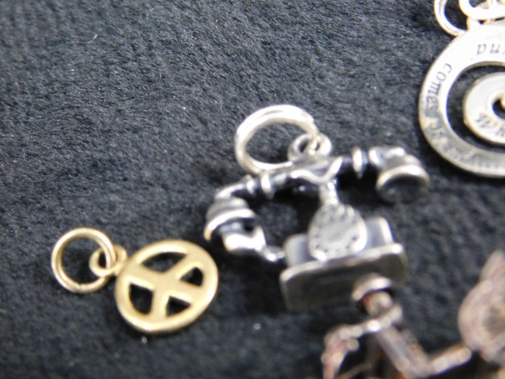 Sterling Silver - 12 Charms - 34.03 Grams TW - 6