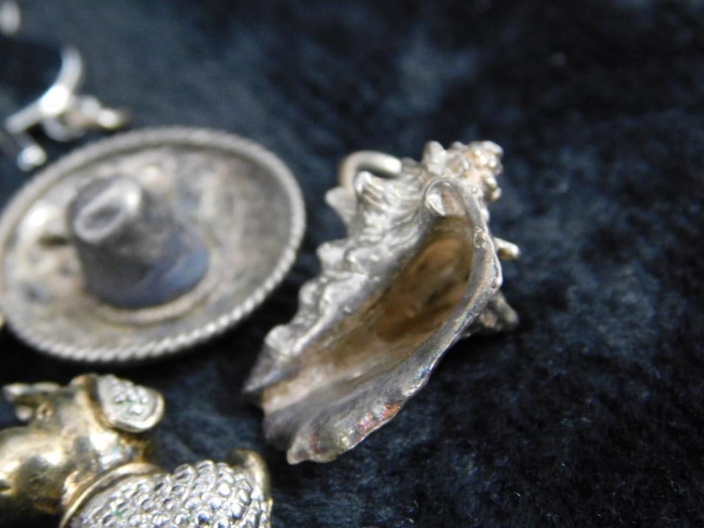 Sterling Silver - 12 Charms - 34.03 Grams TW - 8