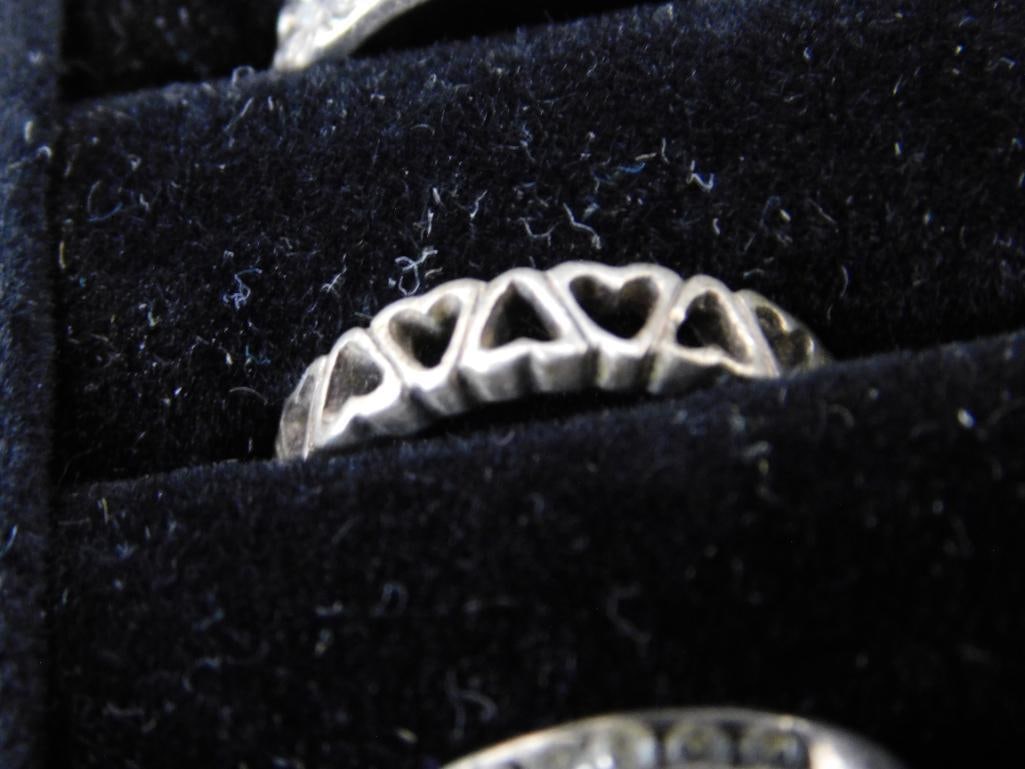 Sterling Silver - 10 Rings - 7 Size 6 - 3 Size 7 - 28.12 Grams TW - 5