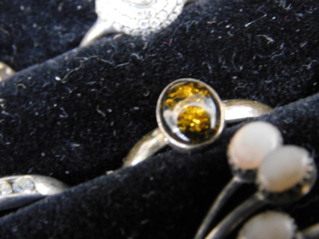 Sterling Silver - 10 Rings - 7 Size 6 - 3 Size 7 - 28.12 Grams TW - 9