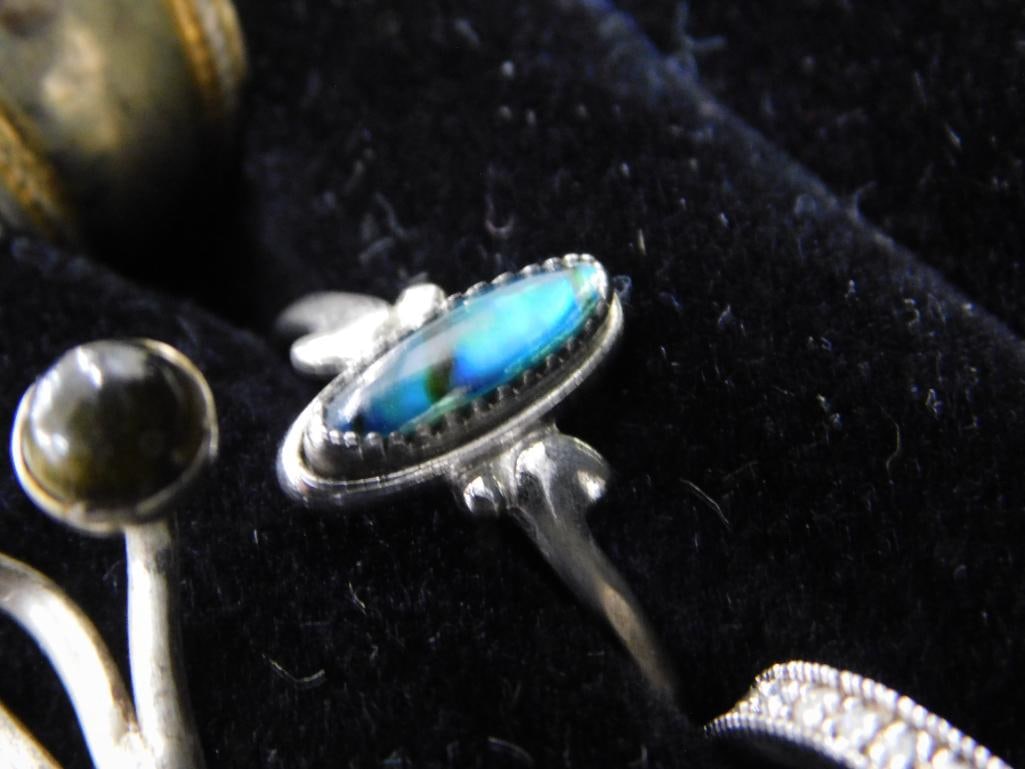 Sterling Silver - 7 Rings - 6 Size 9 - 1 Size 10 - 17.38 Grams TW - 4