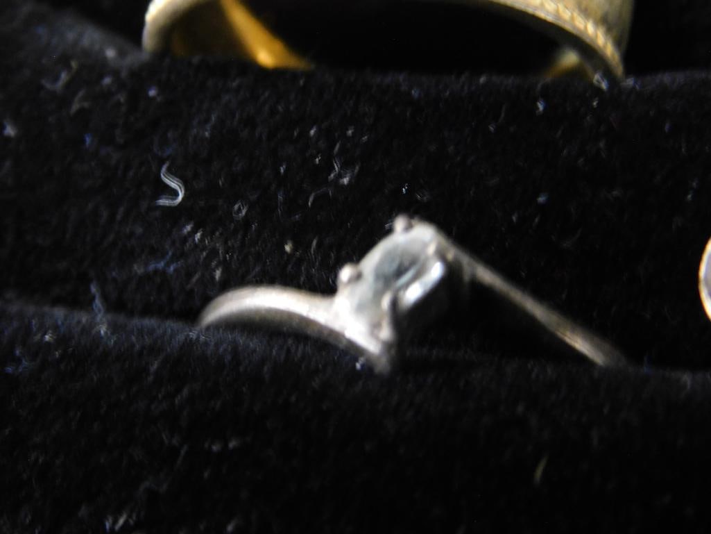 Sterling Silver - 7 Rings - 6 Size 9 - 1 Size 10 - 17.38 Grams TW - 8