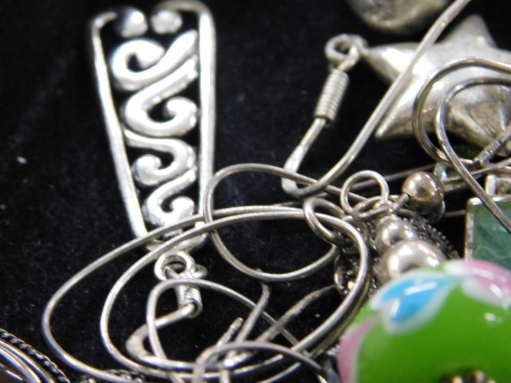 Sterling Silver - Single Earrings - 40.84 Grams TW - 6