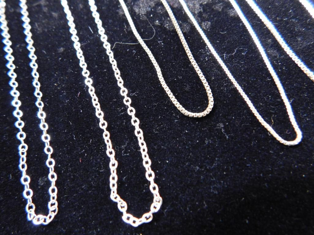 Sterling Silver - 10-18" Necklaces - 15.54 Grams - 3