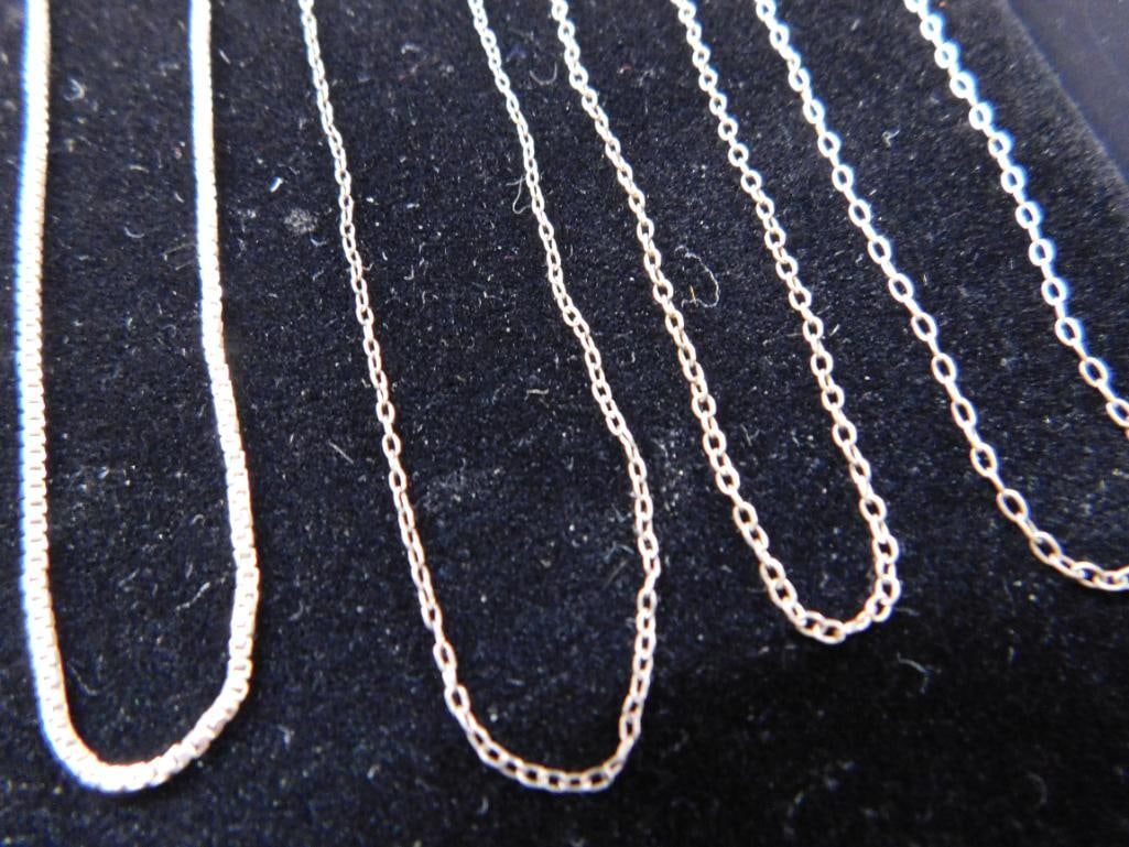 Sterling Silver - 10-18" Necklaces - 15.54 Grams - 5