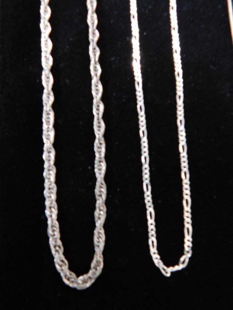 Sterling Silver - 4-20" Chains - 24.76 Grams - 3