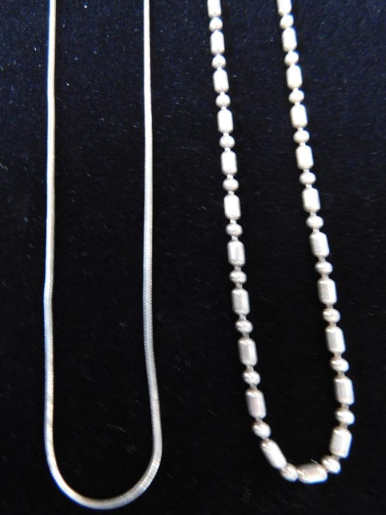 Sterling Silver - 4-20" Chains - 24.76 Grams - 4