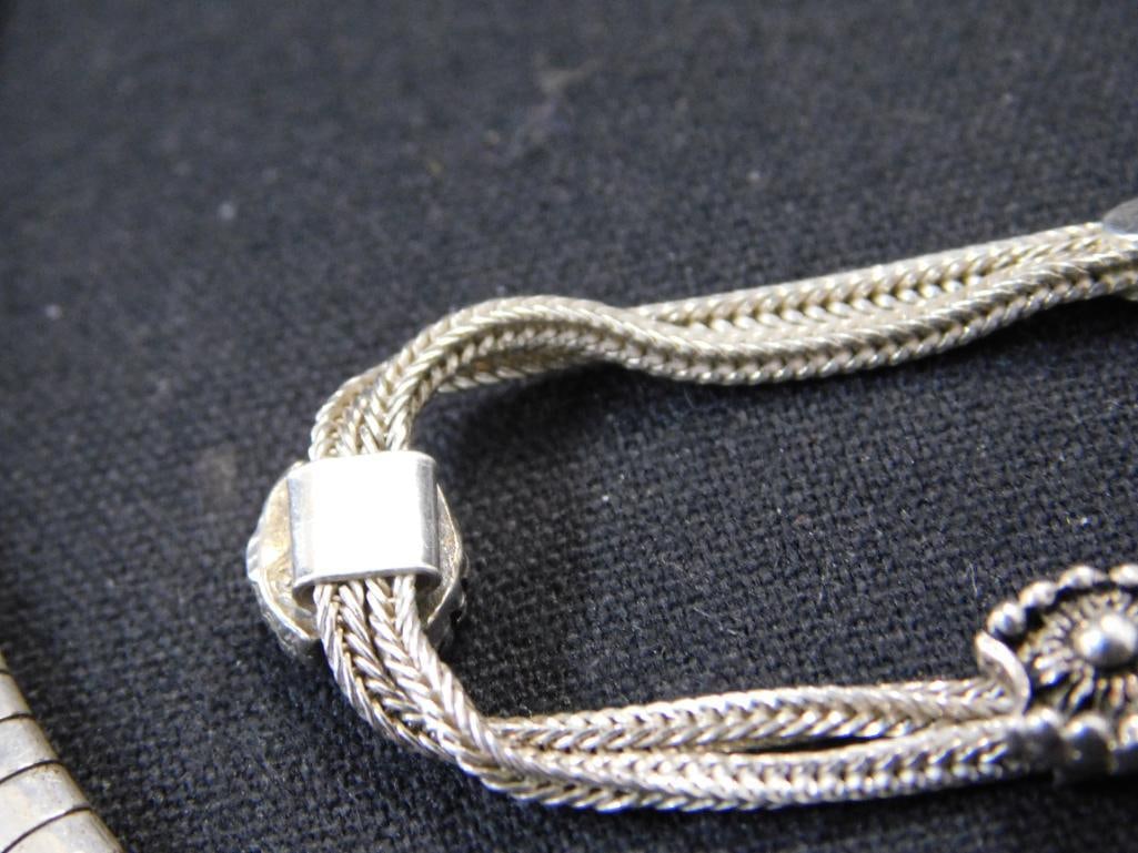 Sterling Silver - 16" Necklace - 7.5" Bracelet - Charm - 33.3 Grams TW - 5