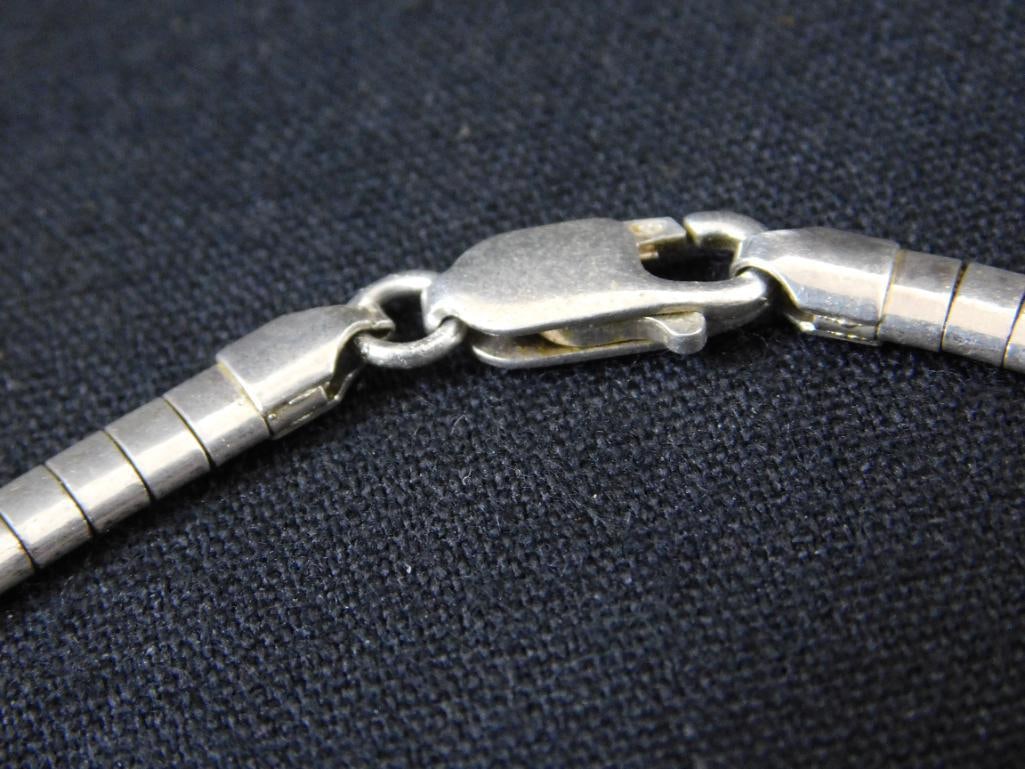 Sterling Silver - 16" Necklace - 7.5" Bracelet - Charm - 33.3 Grams TW - 8