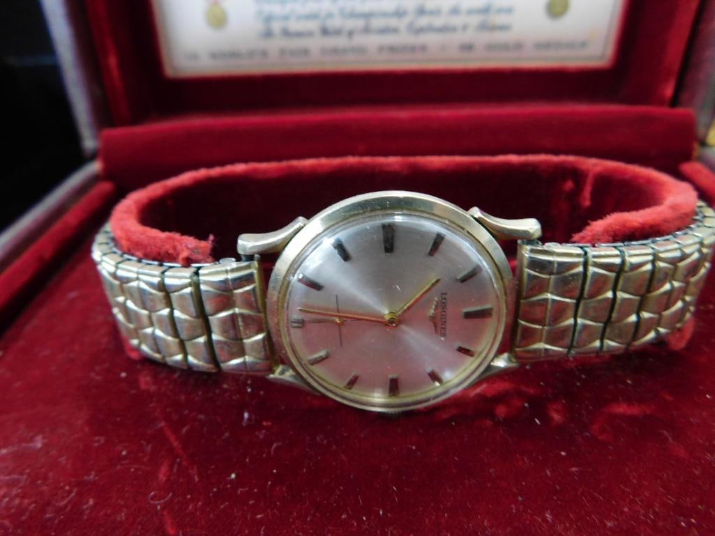 Longines and Elgin DeLuxe Gold Filled Mens Wristwatches - Original Cases - Untested - 2