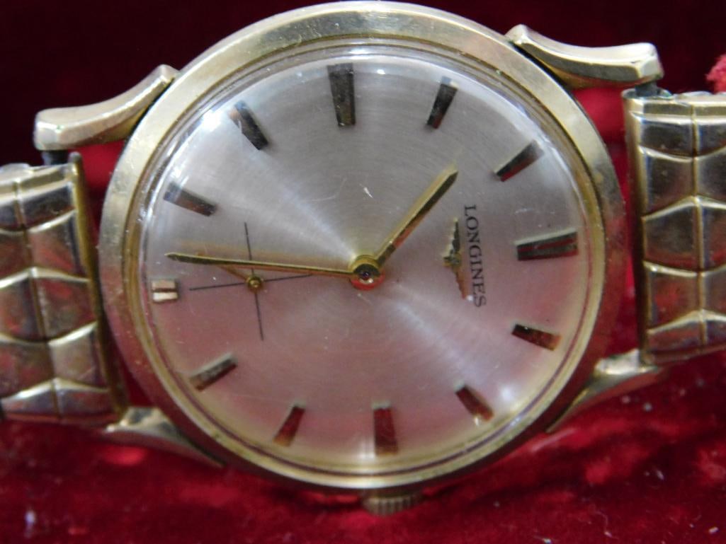 Longines and Elgin DeLuxe Gold Filled Mens Wristwatches - Original Cases - Untested - 6