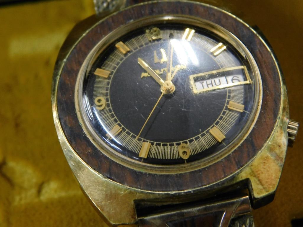 Vintage Bulova Accutron Gold Plated Mens Wristwatch - Original Case - Untested - 2