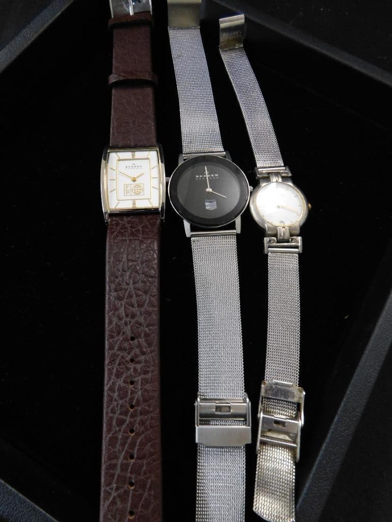 Group of 3 Skagen Denmark Wristwatches - Untested - 2