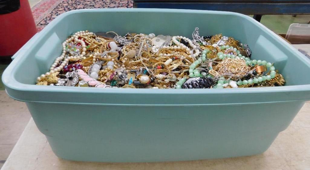 Over 50 Pounds of Costume Jewelry - Prong Set - A lot of Signed Pieces - Trifari - Monet: and So Much More - See Photos For Description and Condition