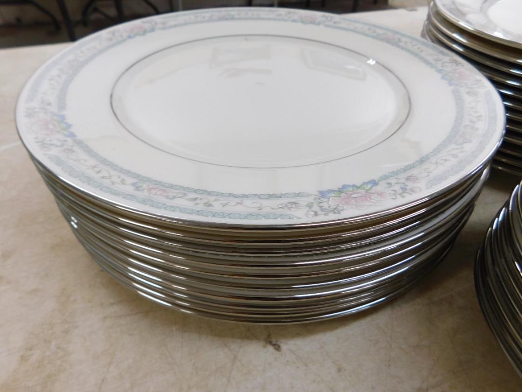 34 Piece Lenox China Set - Charleston Pattern - 10-10.75" Plates - 12-8.25" Plates - 7