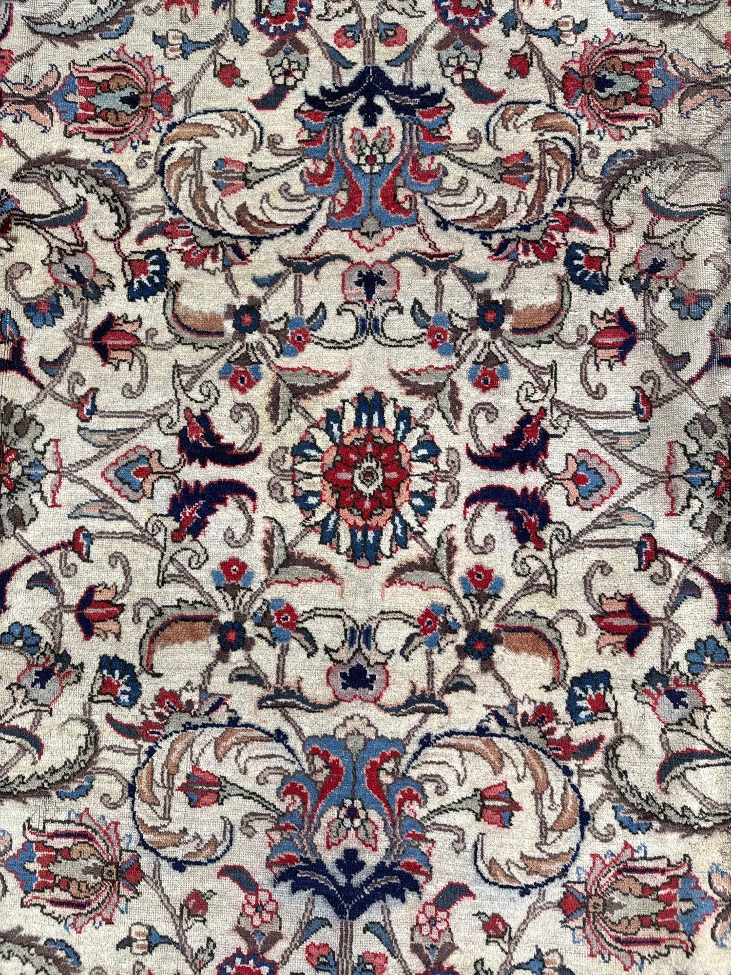 Room size Antique Persian wool rug 13'4" x 9'8" - 2