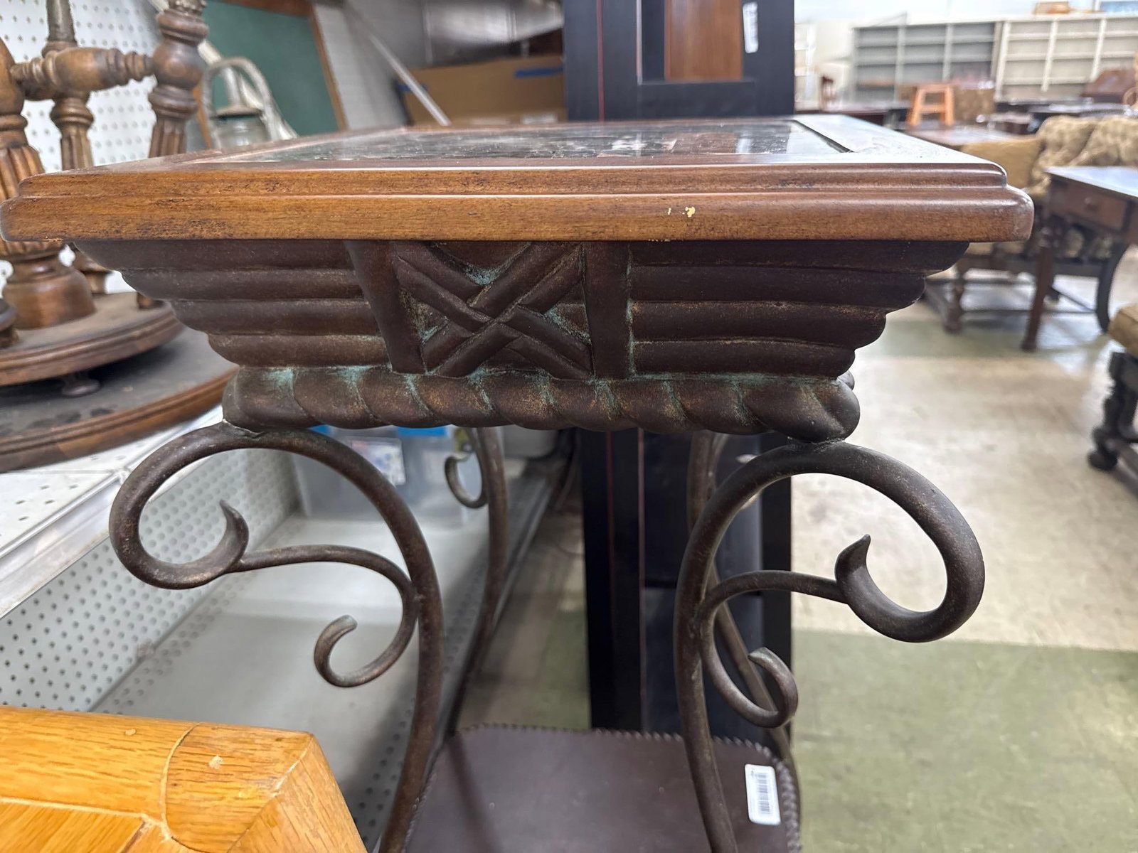 Metal plant stand with mosaic top - 4
