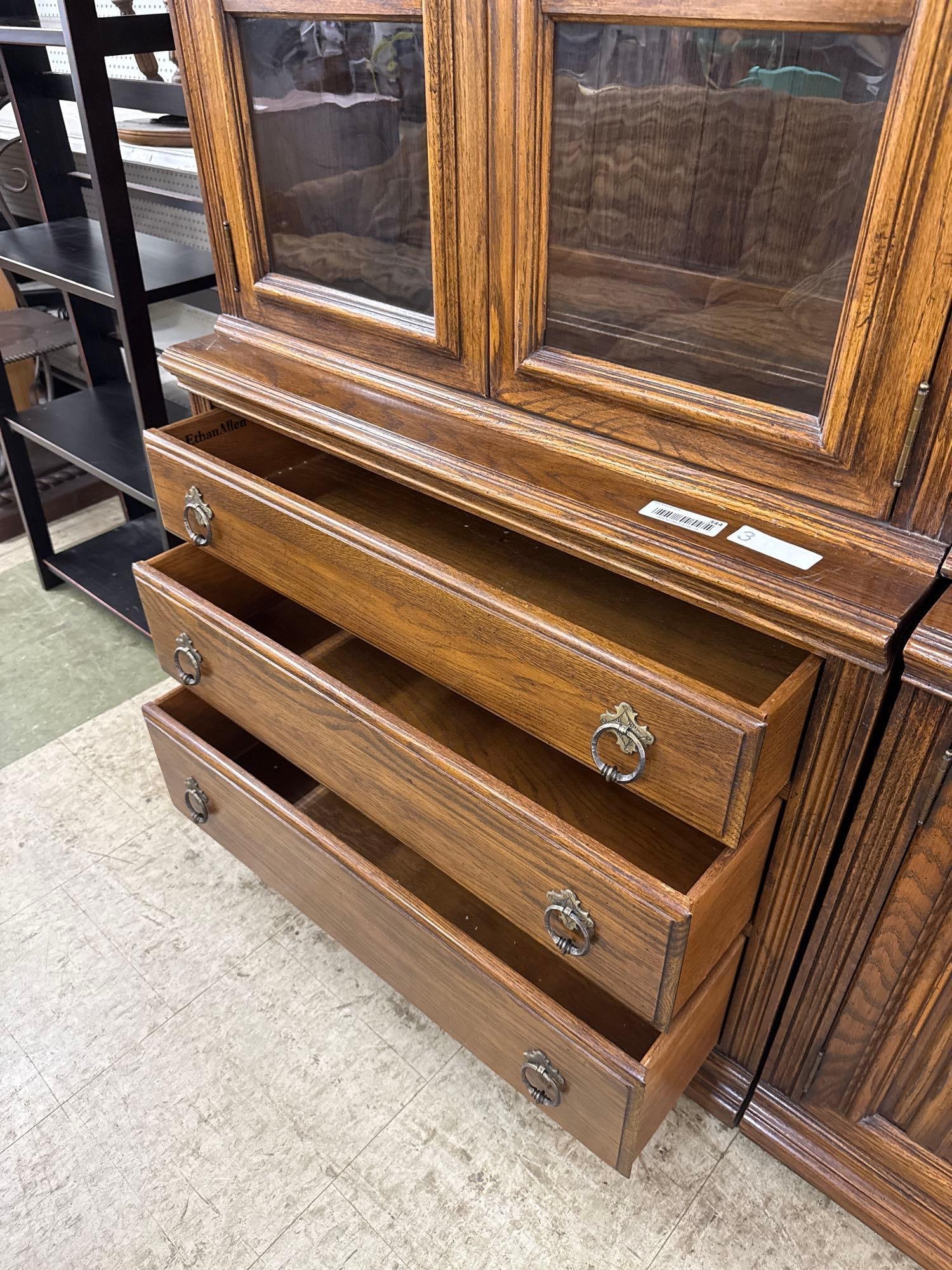 Ethan Allen wooden shelf unit - 5