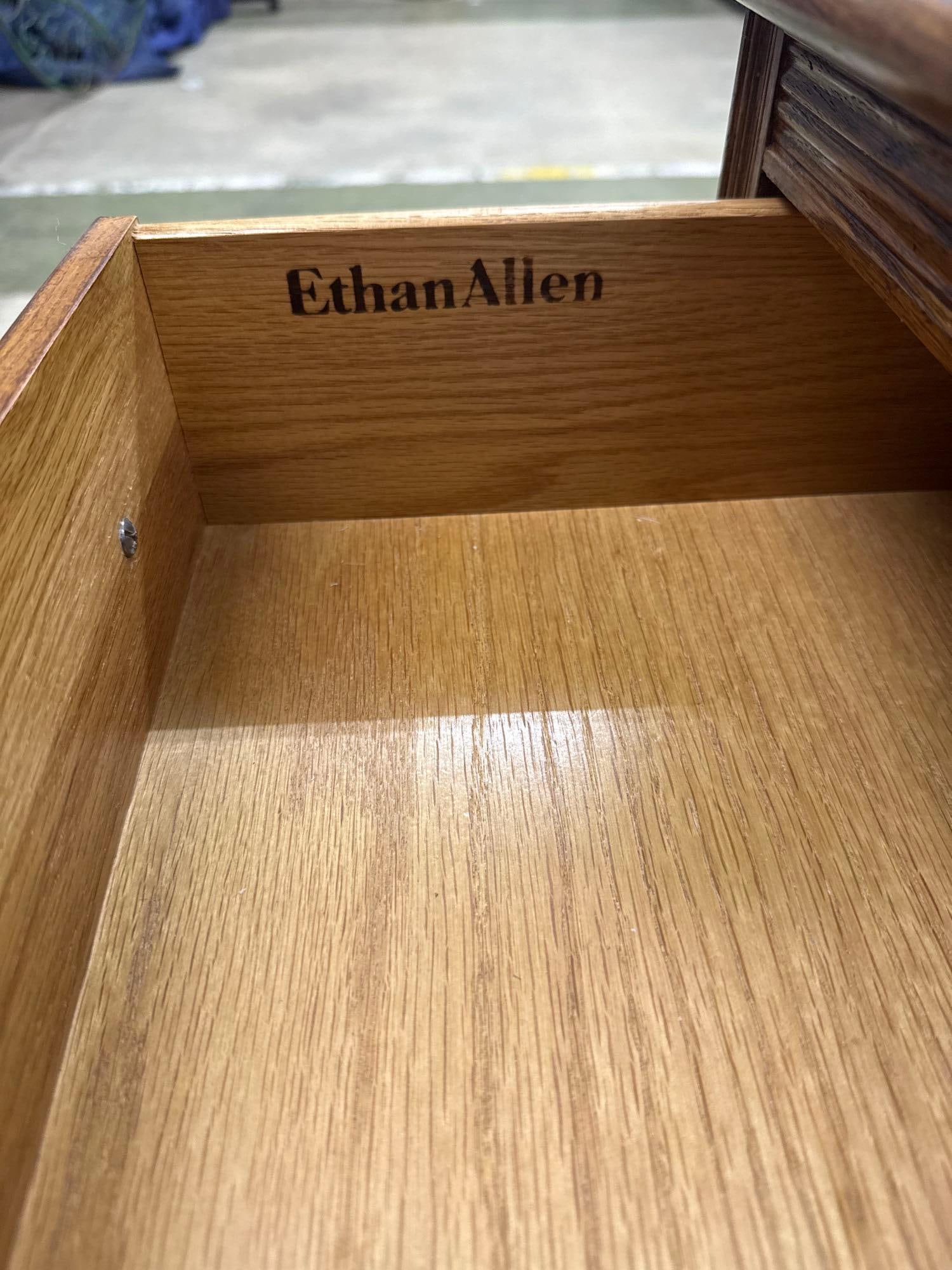 Ethan Allen three drawer bed stand - 4
