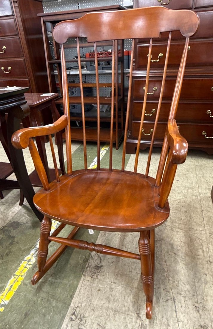 jon lee rocker chair by carl forslund: Made in USA. 2 wide by 25 deep x 37 tall.