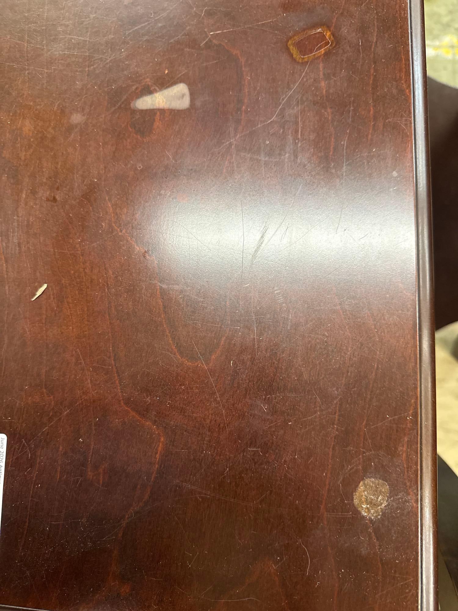 mahogany two-drawer side Table - 4