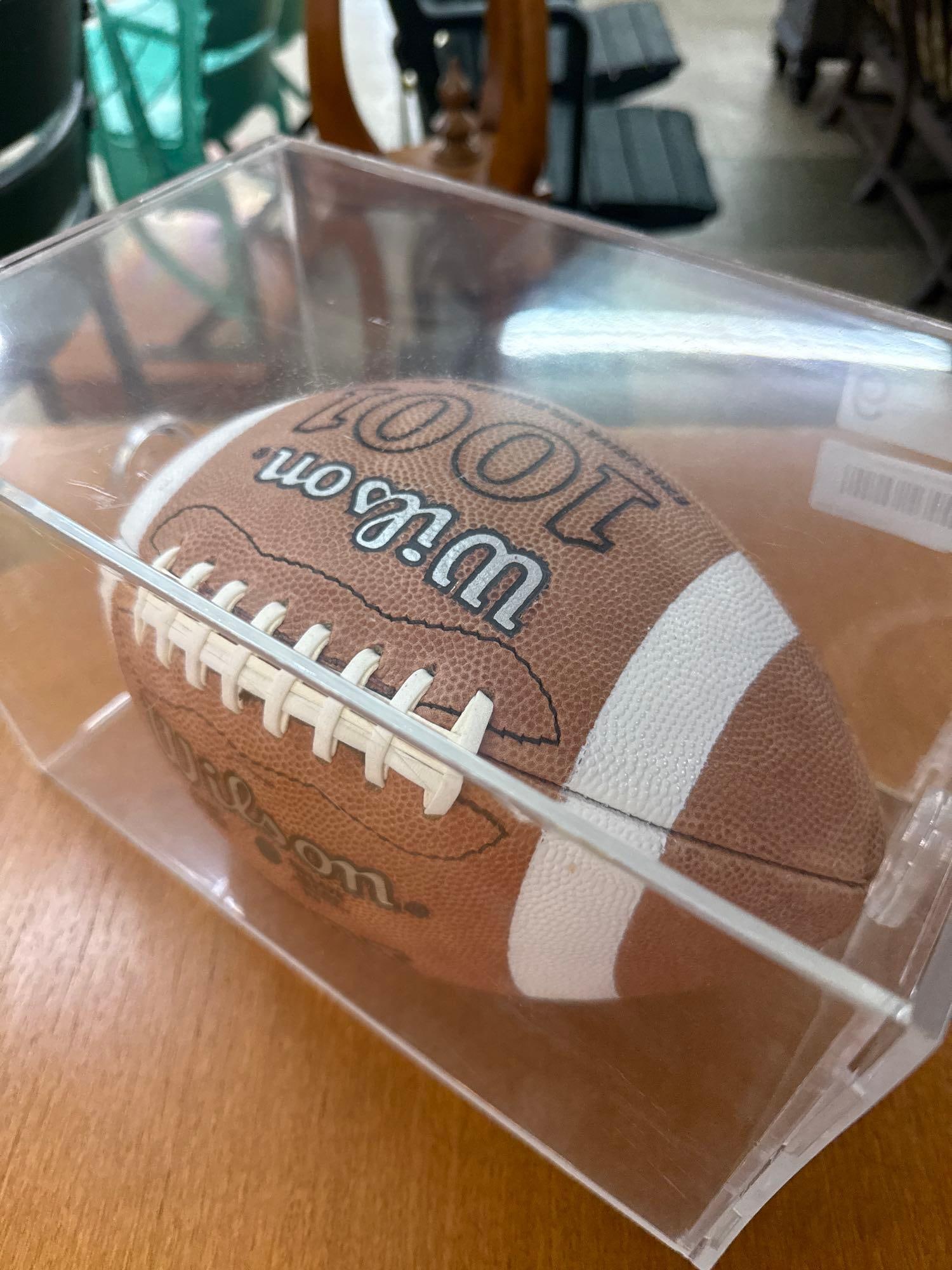 vintage signed Jake Gibbs football - 4