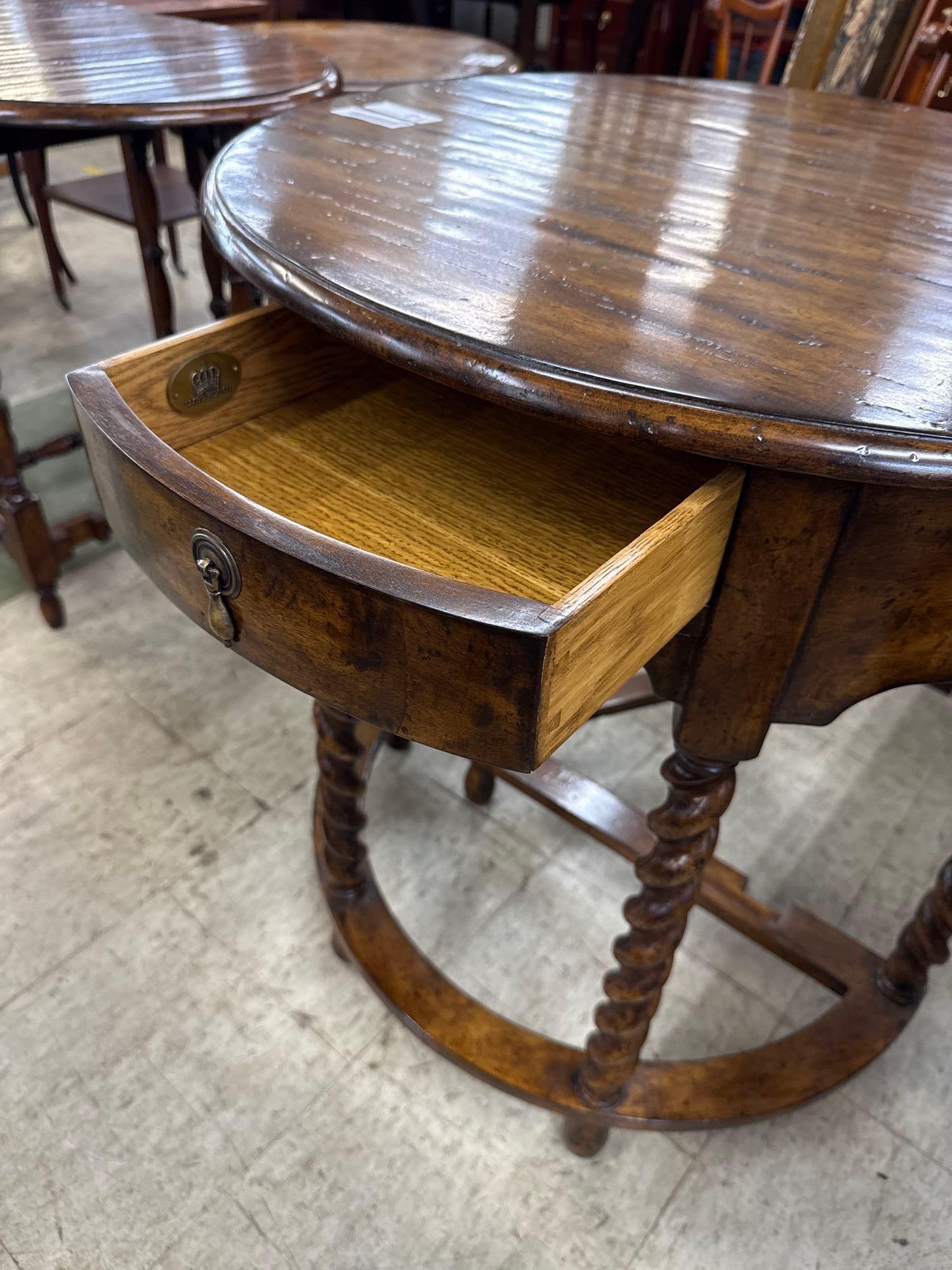 gate leg round occasional Lloyd Buxton table - 2