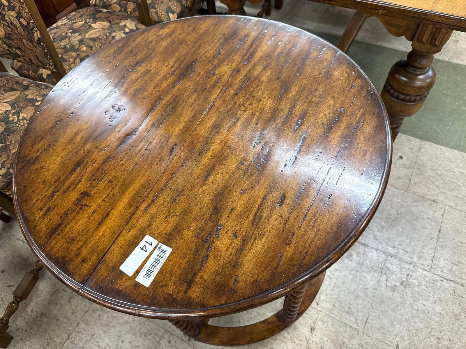 gate leg round occasional Lloyd Buxton table - 5