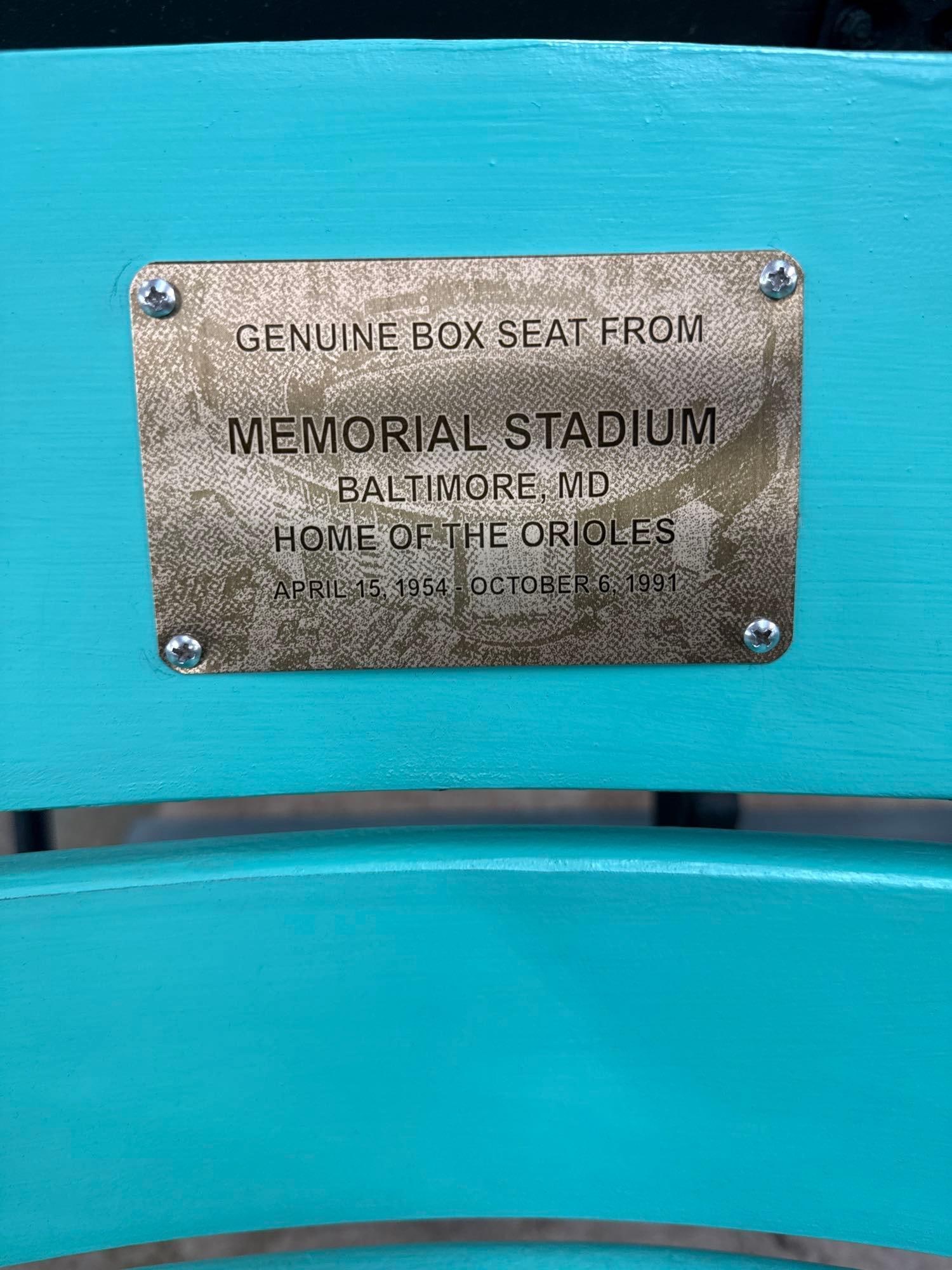 memorial Stadium double box seats - 3