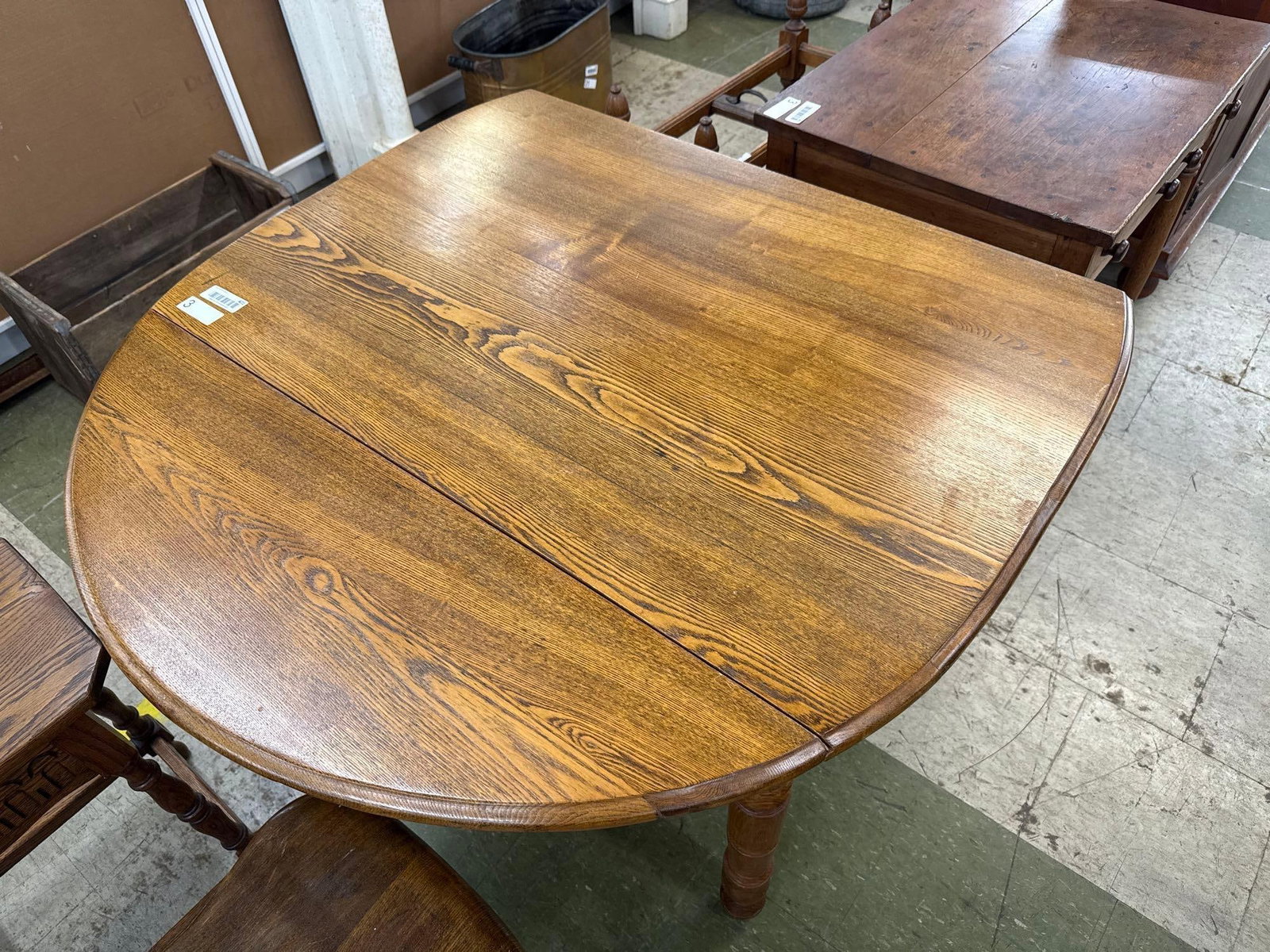 chestnut drop leaf table - 4