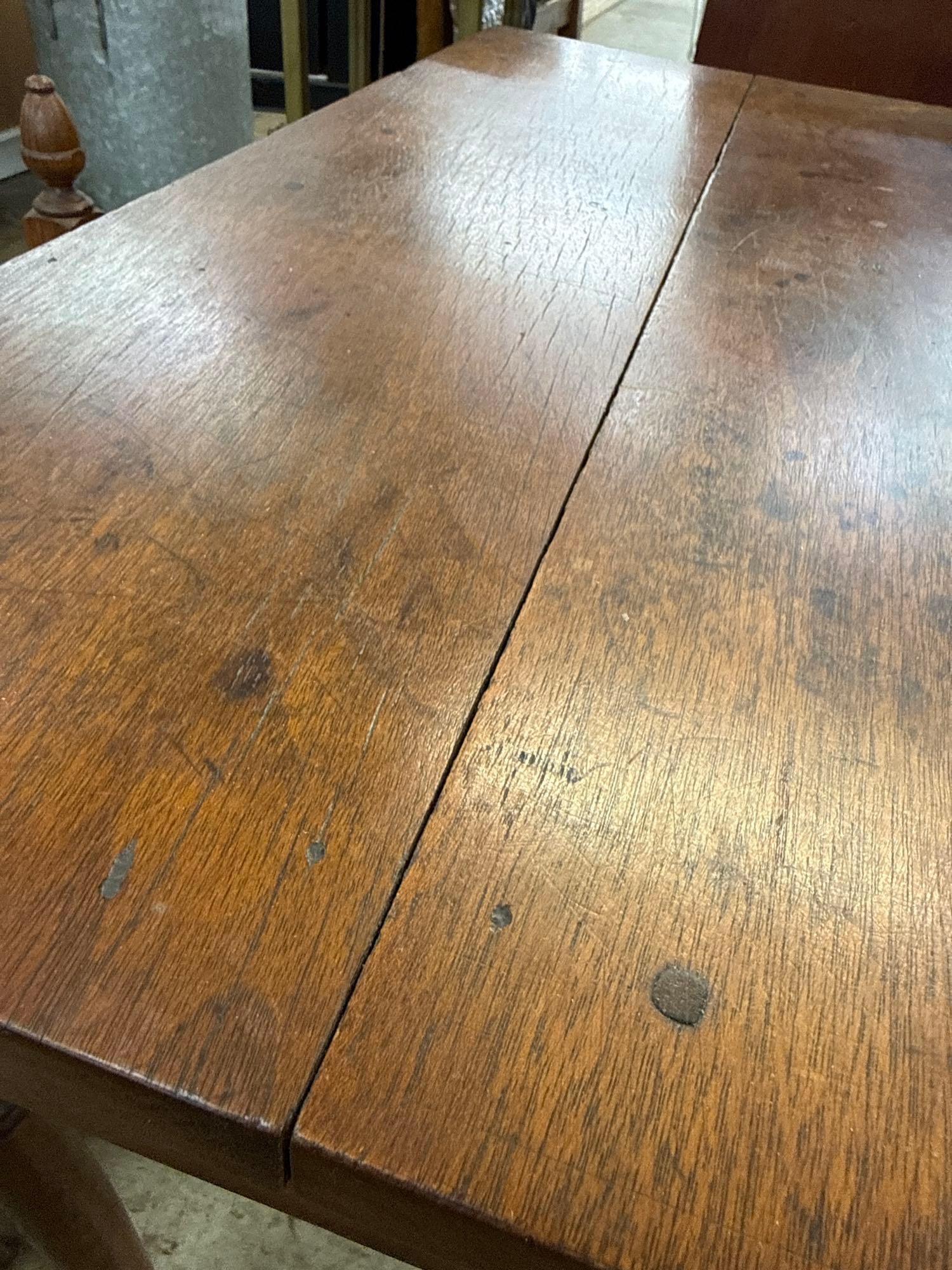 Walnut country two drawer side table - 4