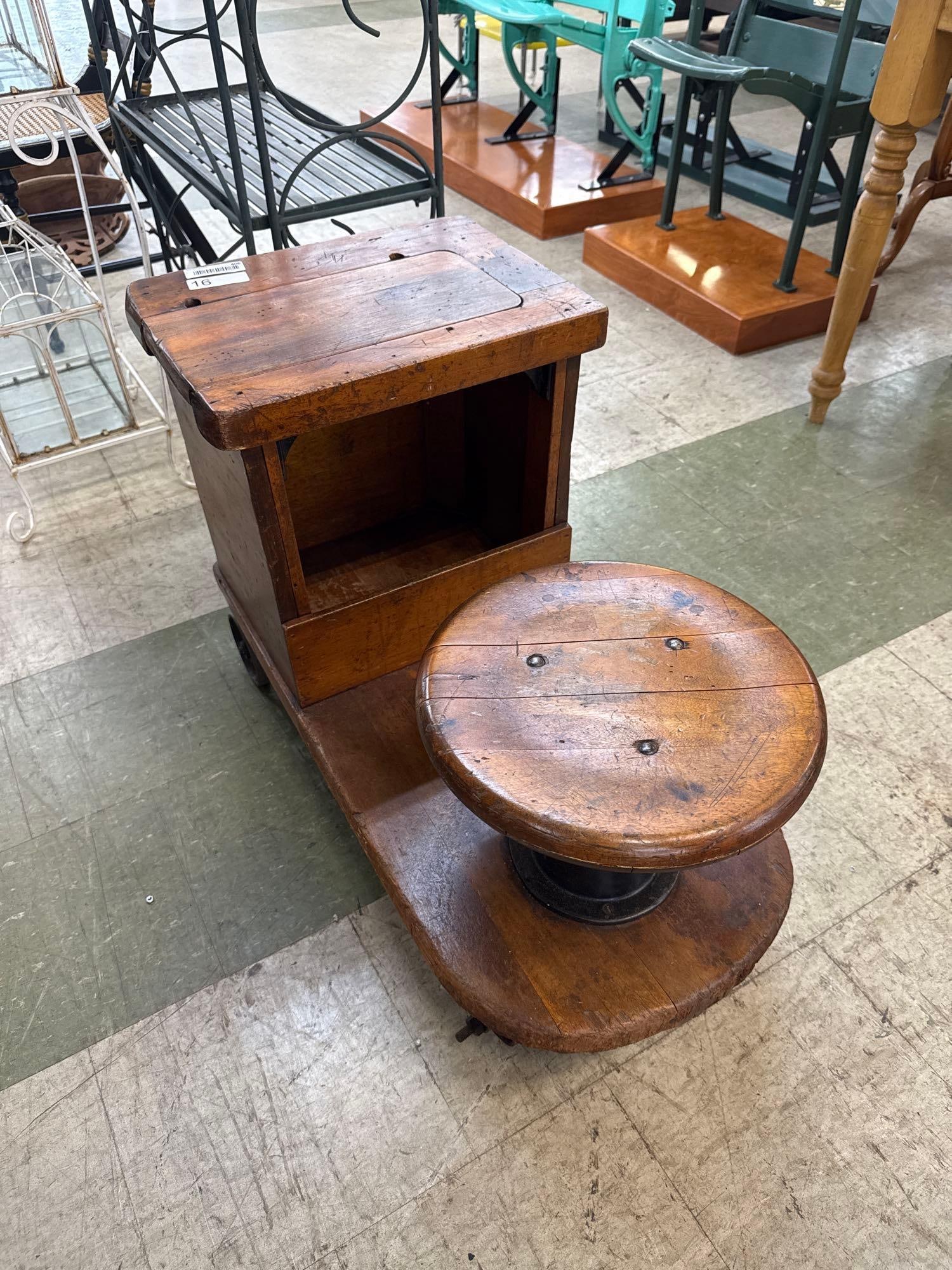 vintage workbench from textile mill - 2