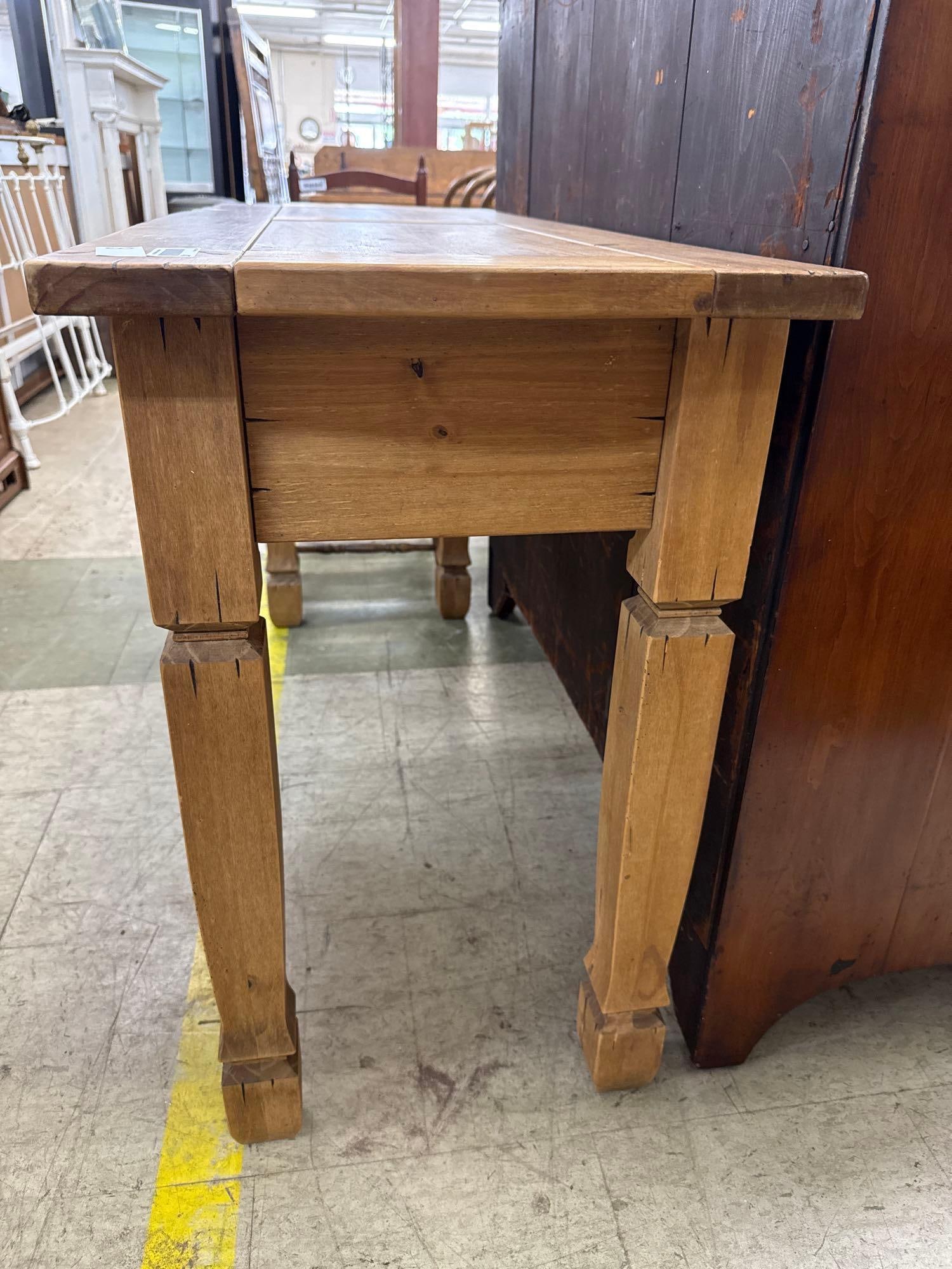 distressed pine sofa table - 3
