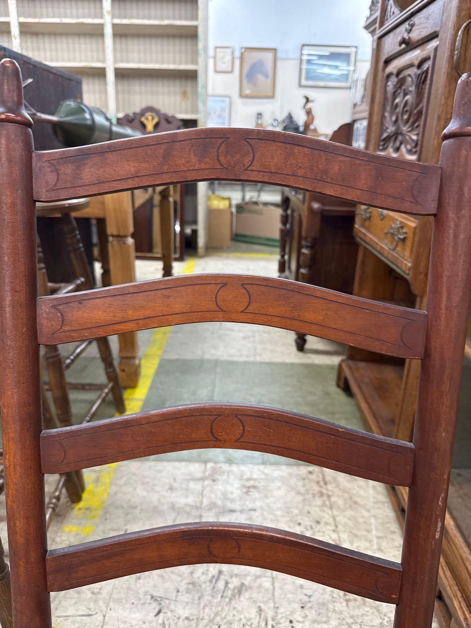 antique latter back rocking chair - 4