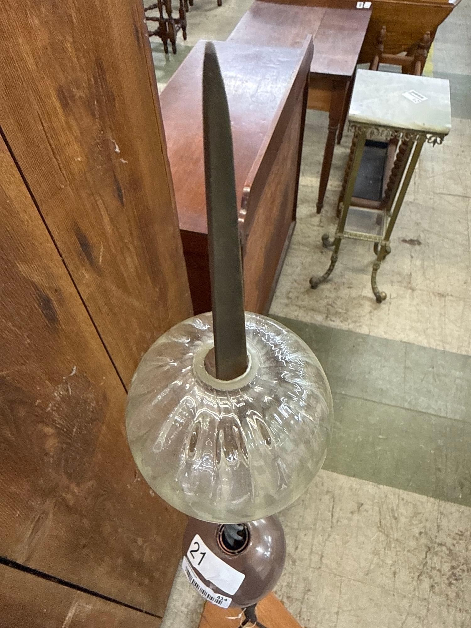 vintage lightning rod with two glass balls - 4