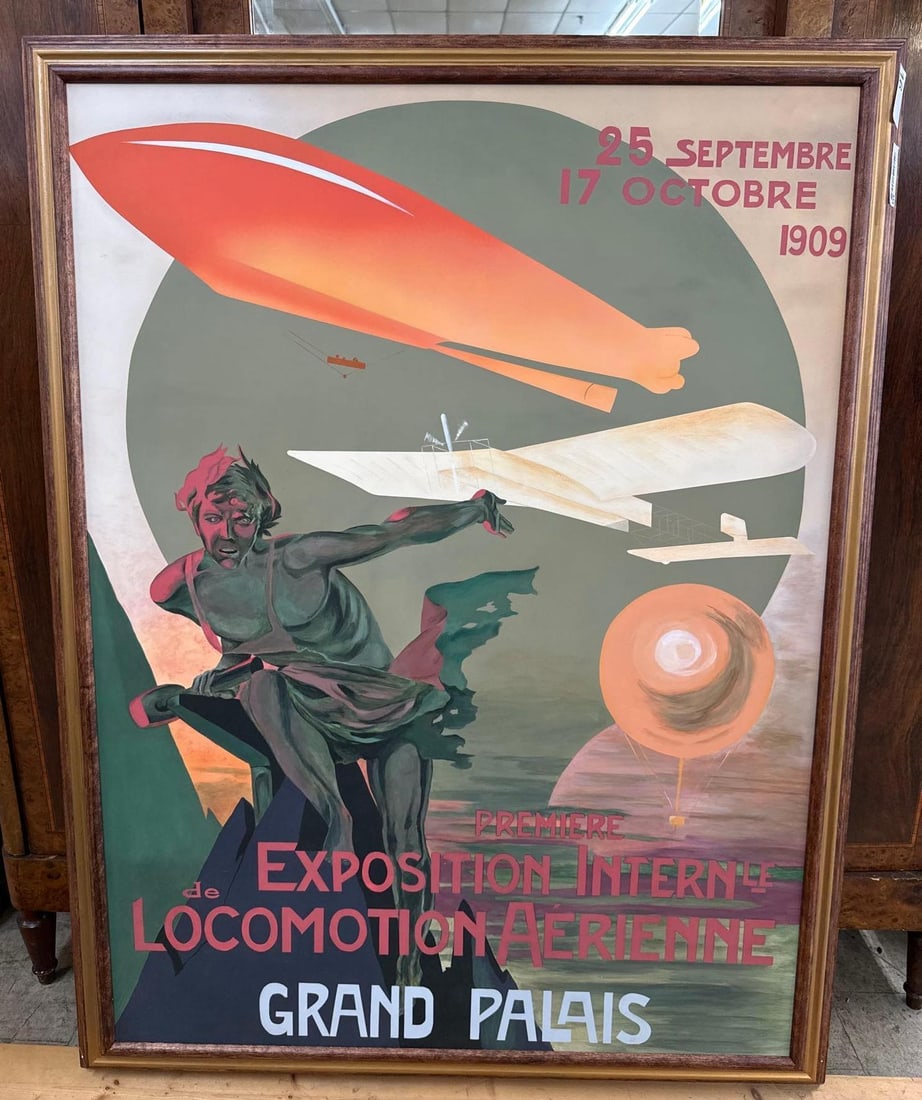 painted on panel board replica: Painted in 2001. 40 x 53. Premiere Exposition internel de locomotion aerienne grand palais.