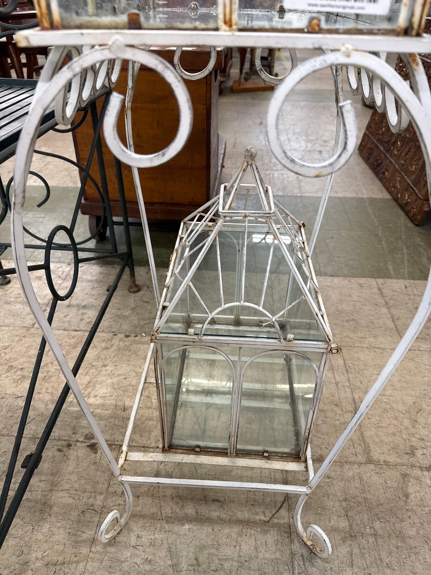 two wrought iron terrarium 1 base - 3