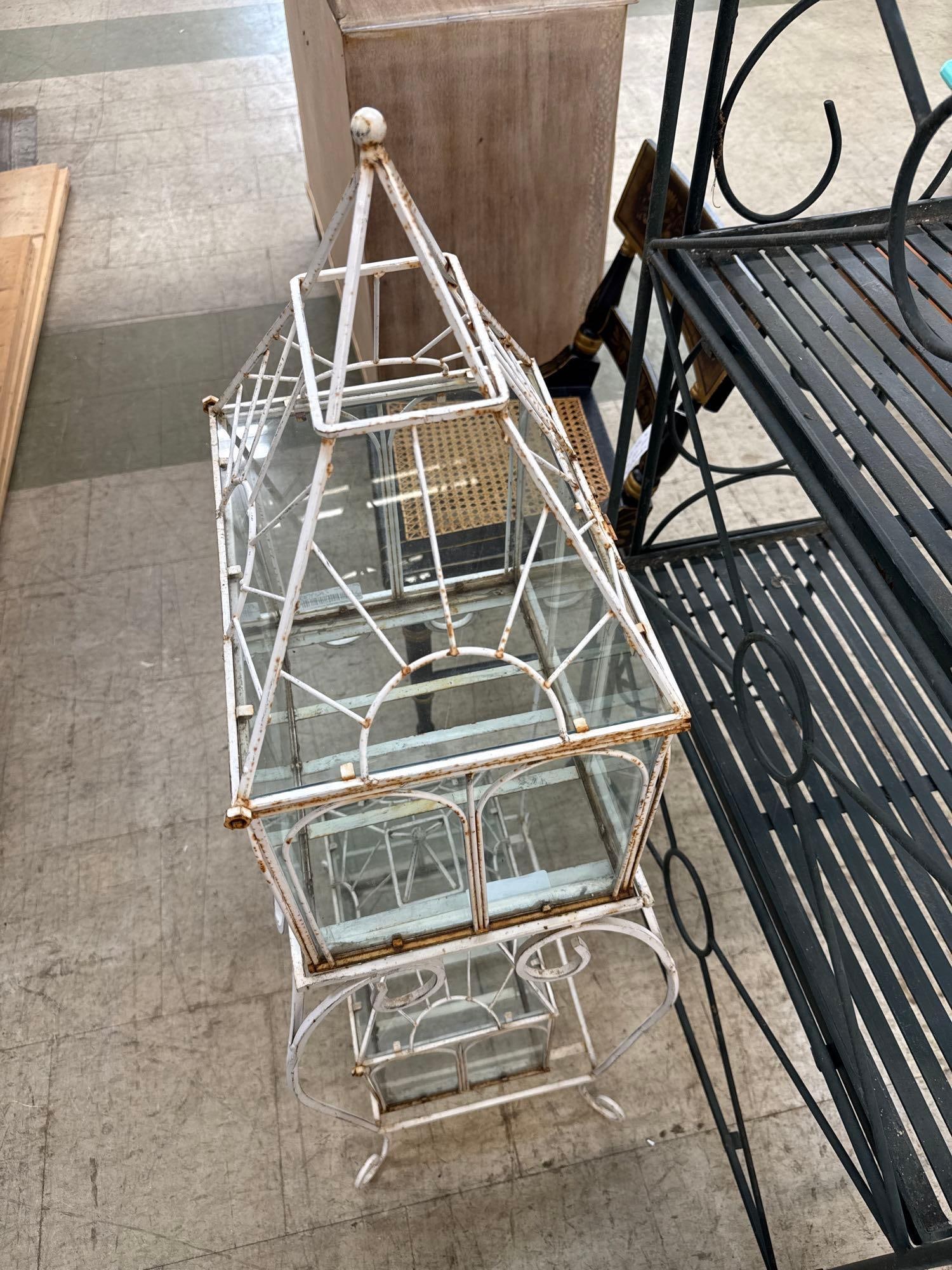 two wrought iron terrarium 1 base - 4