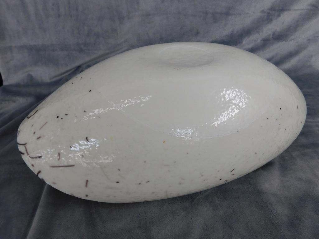 Modern Murano Blown Glass Centerpiece Bowl - 7.25" x 20.5" x 12" - 6